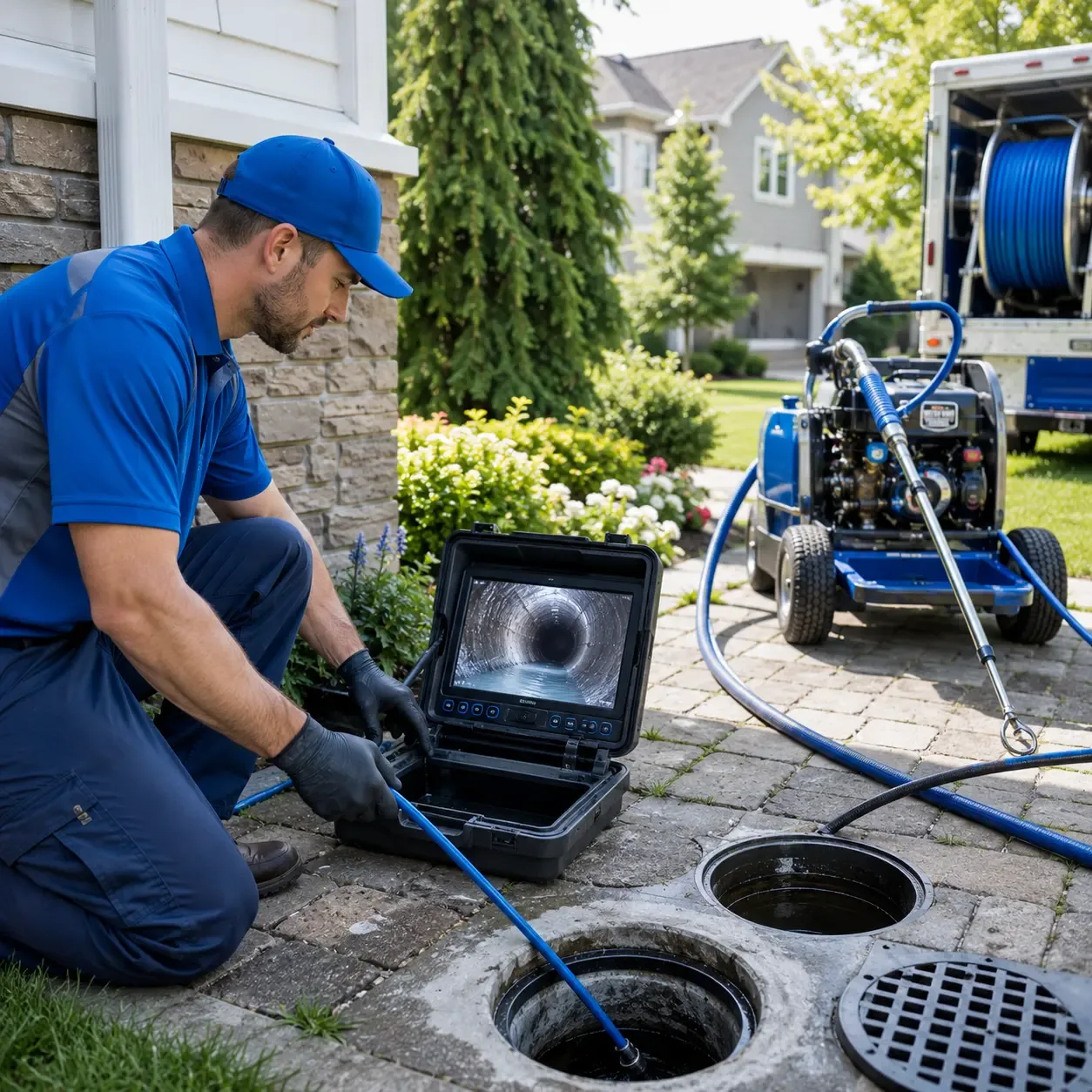 Outdoor drain cleaning professionals serving Midland, IN